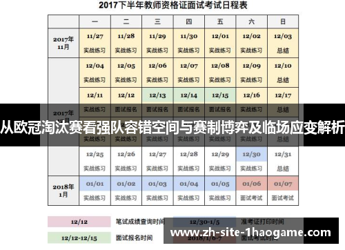 从欧冠淘汰赛看强队容错空间与赛制博弈及临场应变解析